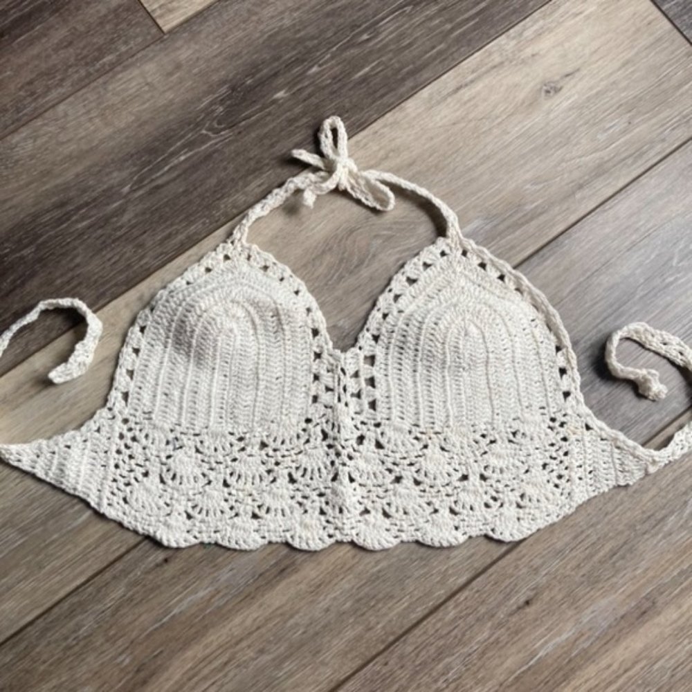 Gorgeous goddess crochet bralette in white